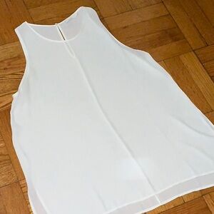 Lush, White Tank Top, Size L